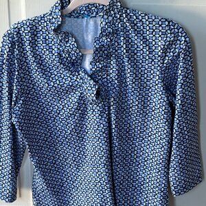 J.McLaughlin blouse ruffle collar